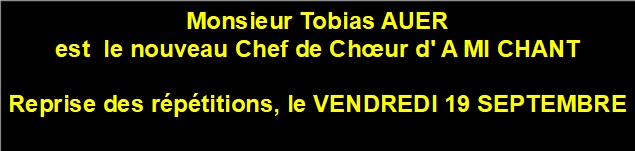 noveau chef de choeur